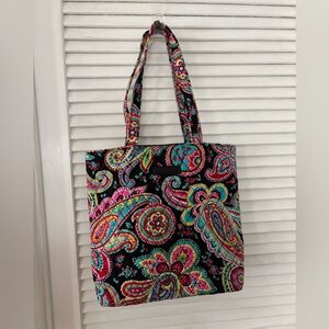Vera Bradley Black and Pink Paisley Tote